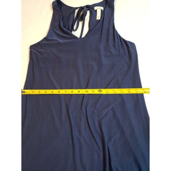 Soma Womens Sleeveless Navy Blue Dress With V-Neck‎ & Back Tie Detail size S - Picture 15 of 16